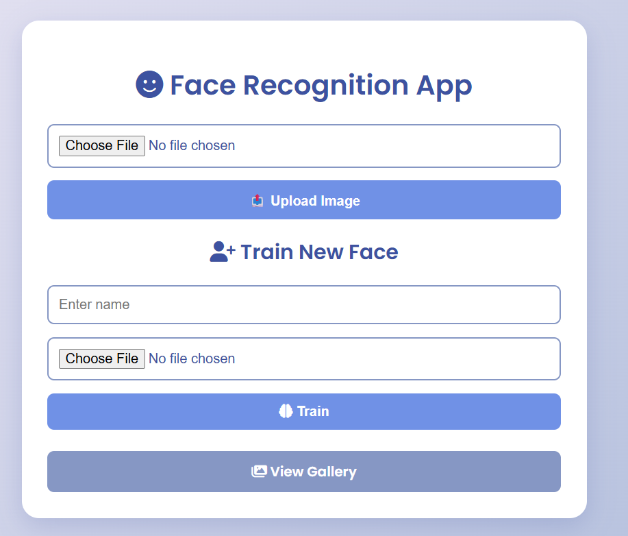 Face Recognition App Screenshot